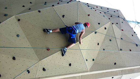 Teen Wall Climbing